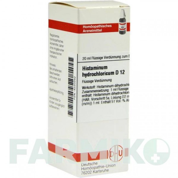 ГИСТАМИНУМ (HISTAMINUM) D 12 раствор 20 мл - Гомеопатия DHU