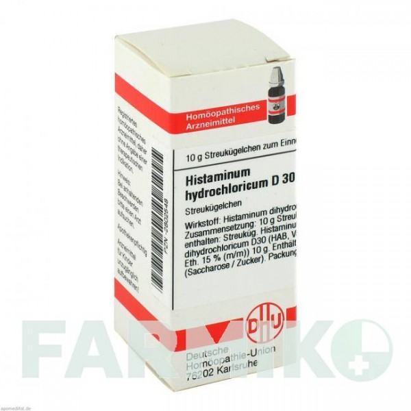 ГИСТАМИНУМ (HISTAMINUM) D 30 глобули 10 г - Гомеопатия DHU