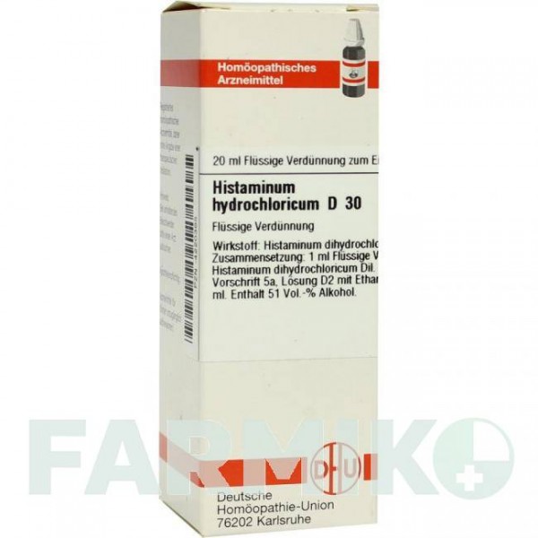 ГИСТАМИНУМ (HISTAMINUM) D 30 раствор 20 мл - Гомеопатия DHU