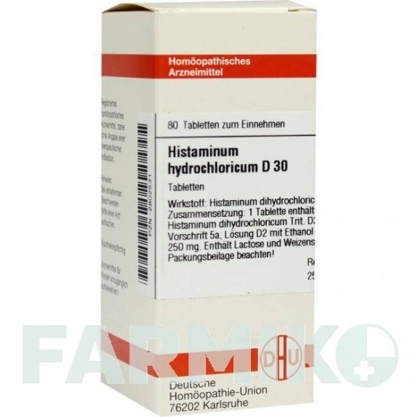 ГИСТАМИНУМ (HISTAMINUM) D 30 таблетки 80 шт - Гомеопатия DHU