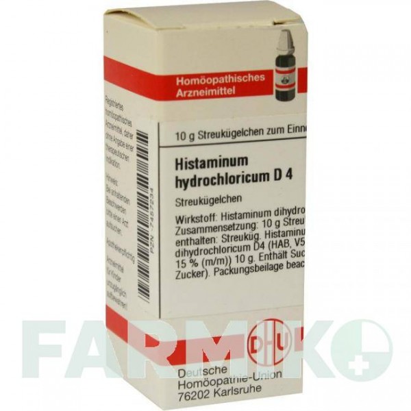 ГИСТАМИНУМ (HISTAMINUM) D 4 глобули 10 г - Гомеопатия DHU