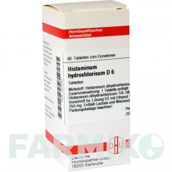 ГИСТАМИНУМ (HISTAMINUM) D 6 таблетки 80 шт - Гомеопатия DHU