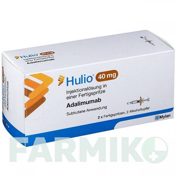 ХУЛИО (HULIO) 40 мг/0,8 мл раствор 2 шт - Адалимумаб ABACUS MEDICINE