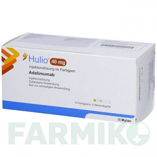 ХУЛИО (HULIO) 40 мг/0,8 мл раствор 2 шт - Адалимумаб AXICORP PHARMA