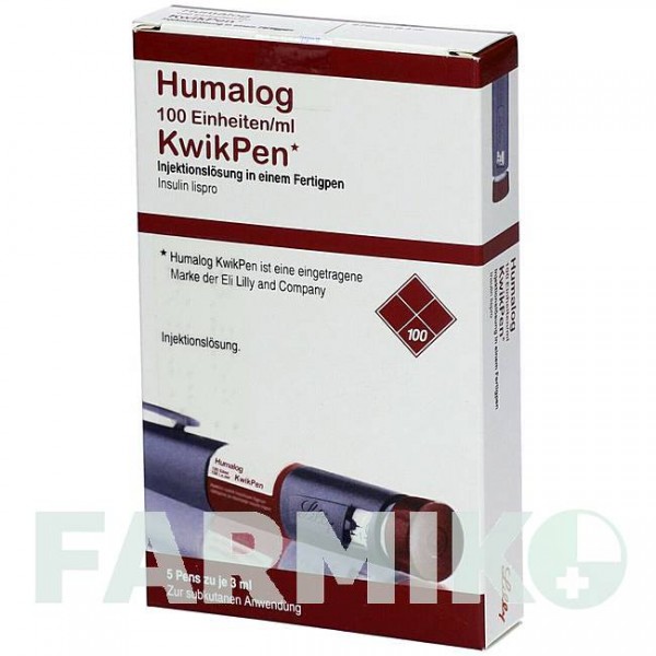 ХУМАЛОГ (HUMALOG) 100 ЕД/мл раствор 5 шт - Инсулин лизпро KOHLPHARMA