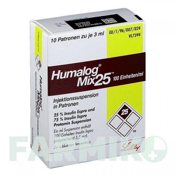 ХУМАЛОГ (HUMALOG) 100 ОД/мл суспензія 10x3 мл - Інсулін лізпро LILLY
