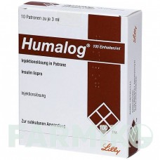 ХУМАЛОГ (HUMALOG) 100 ЕД/мл раствор 5x3 мл - Инсулин лизпро ORIFARM