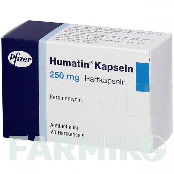 ХУМАТИН (HUMATIN) 250 мг капсули 28 шт - Паромоміцин 1 0 1 CAREFARM