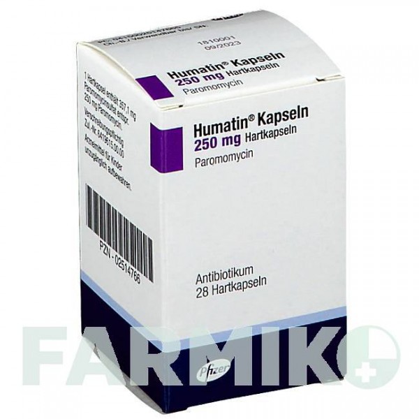 ХУМАТИН (HUMATIN) капсулы 28 шт - Паромомицин PFIZER