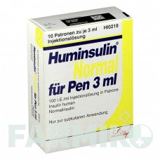 ХУМИНСУЛИН (HUMINSULIN) раствор 10x3 мл - Инсулин (человеческий) LILLY