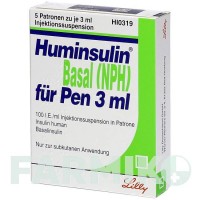 ХУМИНСУЛИН (HUMINSULIN) суспензия 5x3 мл - Инсулин (человеческий) LILLY