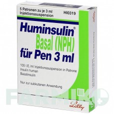 ХУМИНСУЛИН (HUMINSULIN) суспензия 5x3 мл - Инсулин (человеческий) LILLY