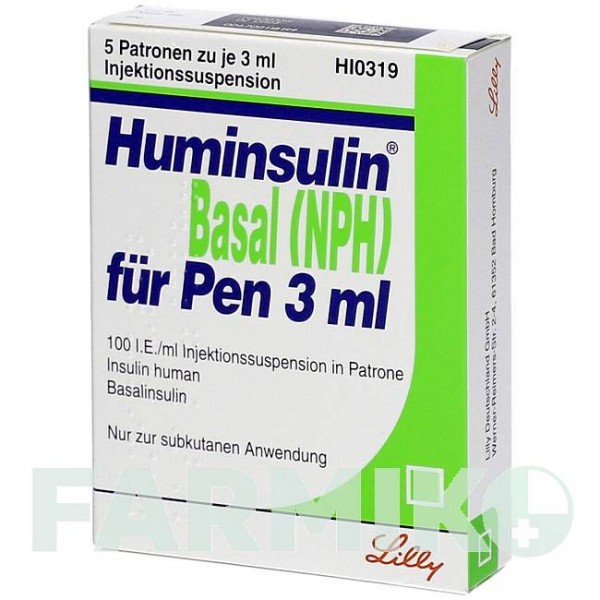 ХУМИНСУЛИН (HUMINSULIN) суспензия 5x3 мл - Инсулин (человеческий) LILLY