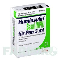 ХУМІНСУЛІН (HUMINSULIN) суспензія 10x3 мл - Інсулін (людський) LILLY