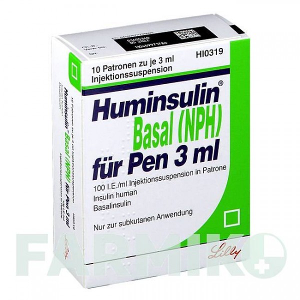 ХУМІНСУЛІН (HUMINSULIN) суспензія 10x3 мл - Інсулін (людський) LILLY
