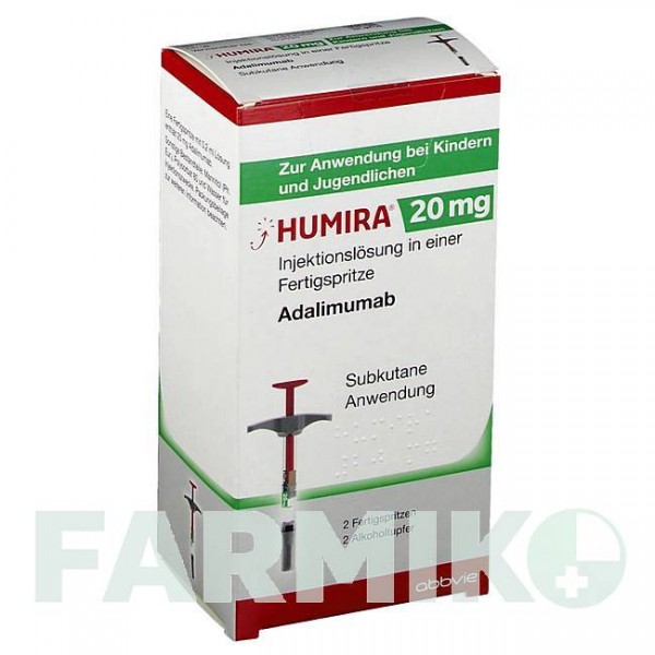 ХУМІРА (HUMIRA) 20 мг/0,2 мл розчин 2 шт - Адалімумаб ABBVIE