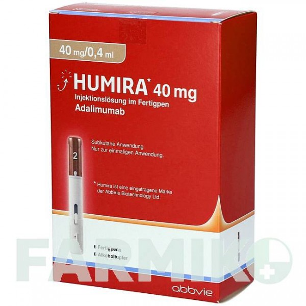 ХУМИРА (HUMIRA) 40 мг/0,4 мл раствор 2 шт - Адалимумаб KOHLPHARMA