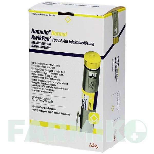 ХУМУЛИН (HUMULIN) 100 МЕ/мл раствор 10 шт - Инсулин (человеческий) EMRA-MED