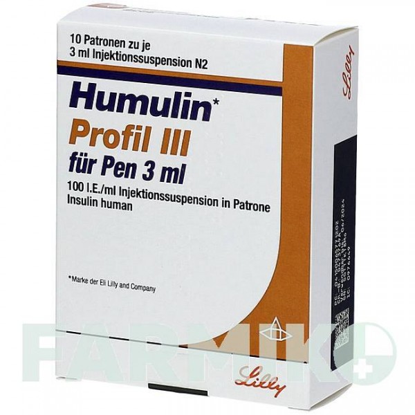 ХУМУЛИН (HUMULIN) суспензия 10x3 мл - Инсулин (человеческий) EMRA-MED
