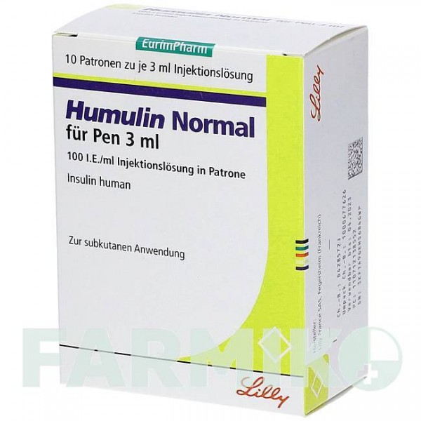 ХУМУЛІН (HUMULIN) розчин 5x3 мл - Інсулін (людський) EURIMPHARM