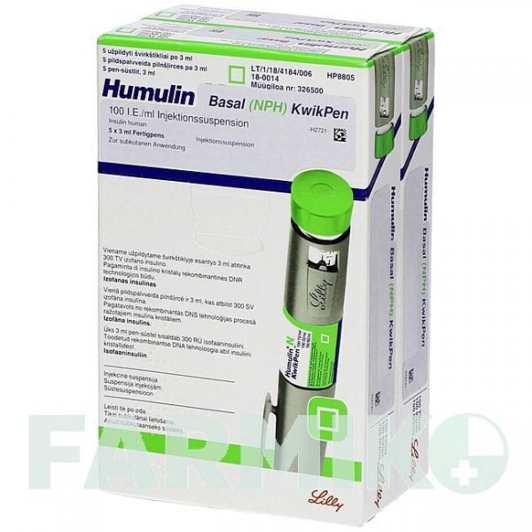 ХУМУЛИН (HUMULIN) суспензия 10 шт - Инсулин (человеческий) KOHLPHARMA