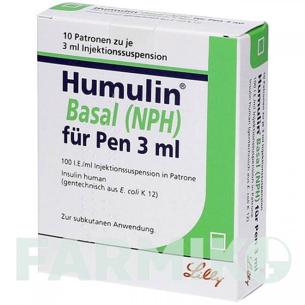 ХУМУЛИН (HUMULIN) суспензия 10x3 мл - Инсулин (человеческий) ORIFARM