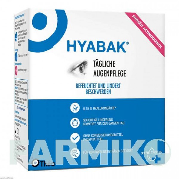 ХІАБАК (HYABAK) краплі 3x10 мл - Активні речовини THEA FARMA