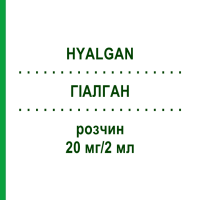 ГІАЛГАН (HYALGAN) 20 мг/2 мл розчин 1x2 мл - Гіалуронова кислота DOCPHARM