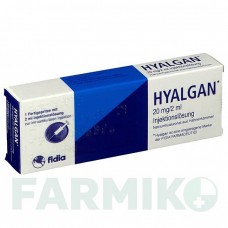 ГИАЛГАН (HYALGAN) 20 мг/2 мл раствор 1x2 мл - Гиалуроновая кислота KOHLPHARMA