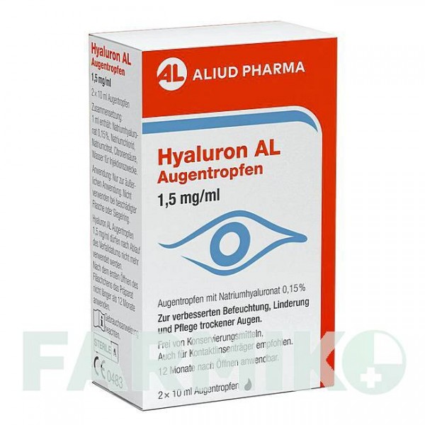 ГІАЛУРОН (HYALURON) 1,5 мг/мл краплі 2x10 мл - Активні речовини ALIUD PHARMA