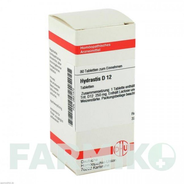 ГИДРАСТИС (HYDRASTIS) D 12 таблетки 80 шт - Гомеопатия DHU