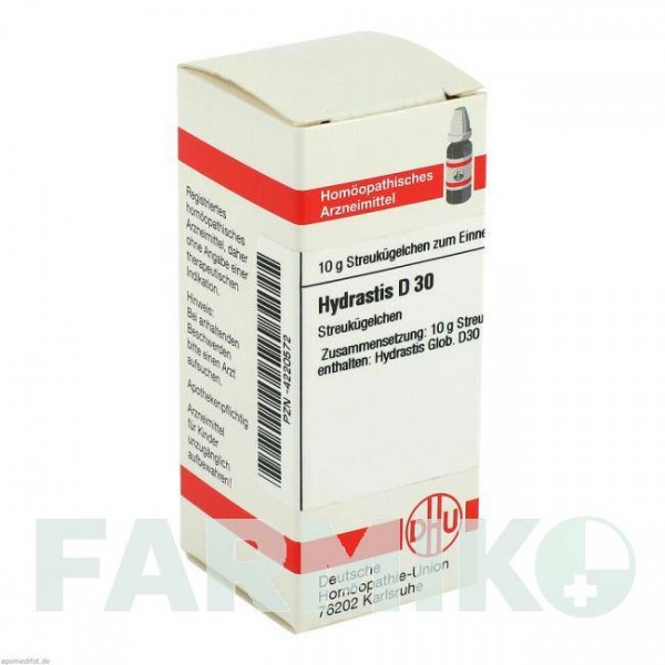 ГИДРАСТИС (HYDRASTIS) D 30 глобули 10 г - Гомеопатия DHU