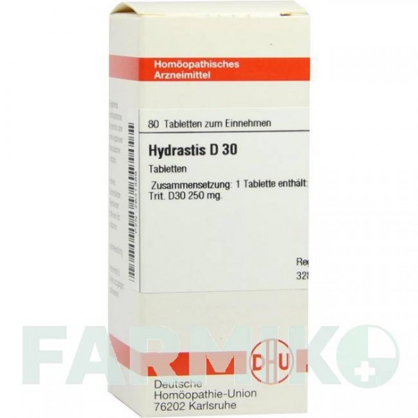 ГИДРАСТИС (HYDRASTIS) D 30 таблетки 80 шт - Гомеопатия DHU