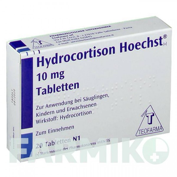 ГІДРОКОРТИЗОН (HYDROCORTISON) таблетки 20 шт - Гідрокортизон TEOFARMA