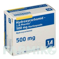 ГІДРОКСИКАРБАМІД (HYDROXYCARBAMID) 500 мг капсули 30 шт - Гідроксикарбамід 1 A PHARMA