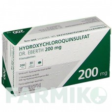 ГІДРОКСИХЛОРОХІНСУЛЬФАТ (HYDROXYCHLOROQUINSULFAT) 200 мг таблетки 30 шт - Гідроксихлорохін DR.FRIEDRICH EBERTH
