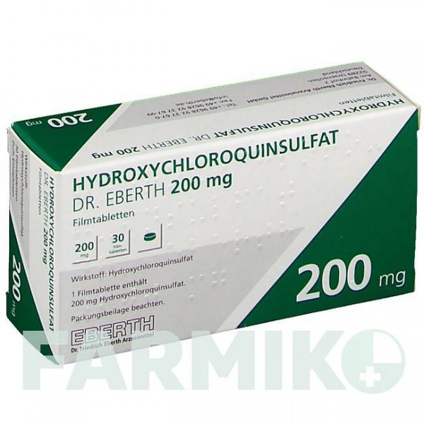 ГІДРОКСИХЛОРОХІНСУЛЬФАТ (HYDROXYCHLOROQUINSULFAT) 200 мг таблетки 30 шт - Гідроксихлорохін DR.FRIEDRICH EBERTH