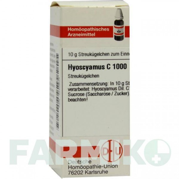 ГИОСЦИАМУС (HYOSCYAMUS) C 1000 глобули 10 г - Гомеопатия DHU