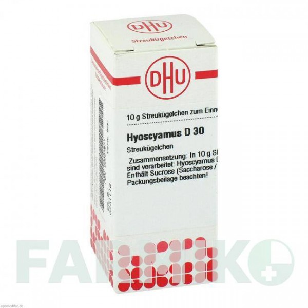 ГИОСЦИАМУС (HYOSCYAMUS) D 30 глобули 10 г - Гомеопатия DHU