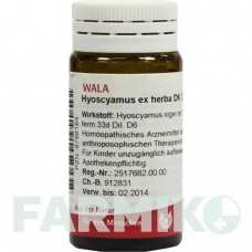 ГИОСЦИАМУС (HYOSCYAMUS) D 6 глобули 20 г - Гомеопатия WALA HEILMITTEL