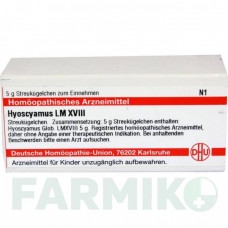ГИОСЦИАМУС (HYOSCYAMUS) LM XVIII глобули 5 г - Гомеопатия DHU