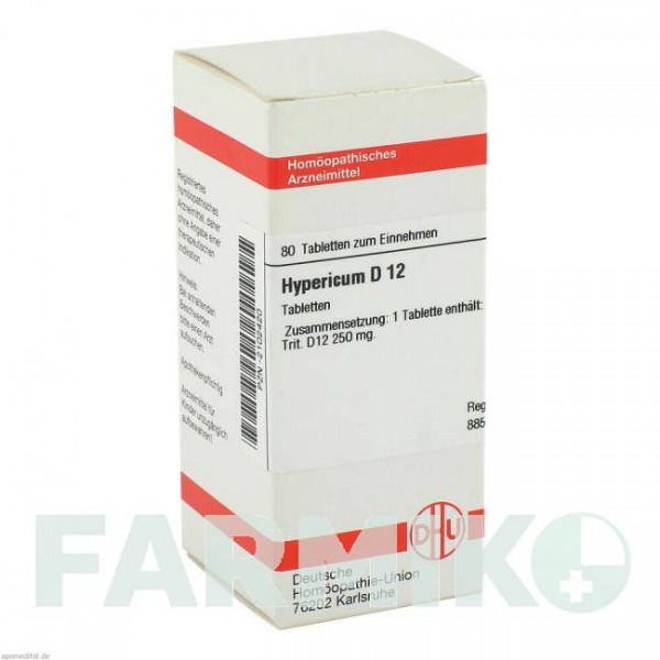 ГИПЕРИКУМ (HYPERICUM) D 12 таблетки 80 шт - Гомеопатия DHU