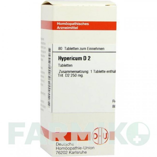 ГИПЕРИКУМ (HYPERICUM) D 2 таблетки 80 шт - Гомеопатия DHU