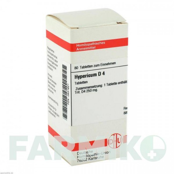ГИПЕРИКУМ (HYPERICUM) D 4 таблетки 80 шт - Гомеопатия DHU