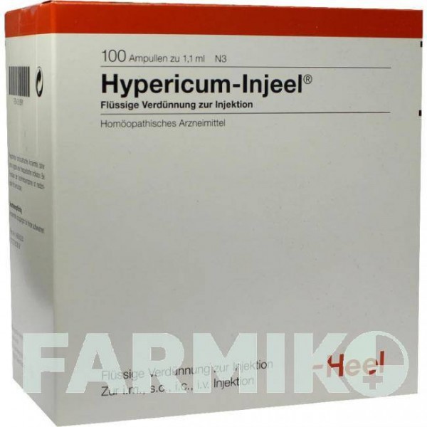 ГІПЕРИКУМ ІНЬЄЛЬ (HYPERICUM INJEEL) ампули 100 шт - Гомеопатія BIOLOGISCHE HEILMITTEL HEEL