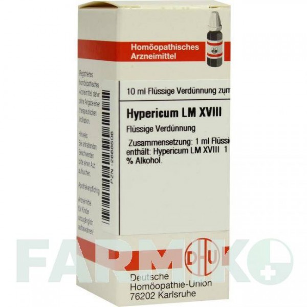 ГИПЕРИКУМ (HYPERICUM) LM XVIII раствор 10 мл - Гомеопатия DHU