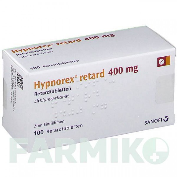 ГИПНОРЕКС (HYPNOREX) 400 мг таблетки 100 шт - Литий ORIFARM