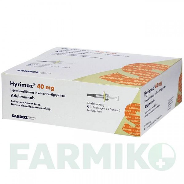 ХИРИМОЗ (HYRIMOZ) 40 мг/0,8 мл раствор 2 шт - Адалимумаб ABACUS MEDICINE