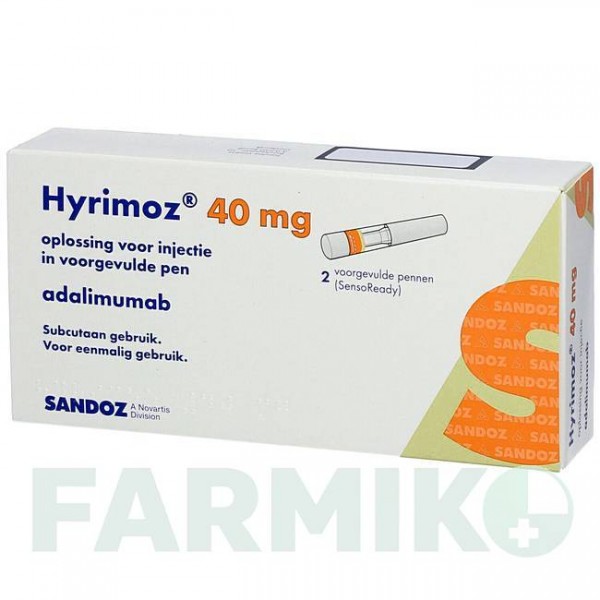 ХІРІМОЗ (HYRIMOZ) 40 мг/0,8 мл розчин 2 шт - Адалімумаб AXICORP PHARMA