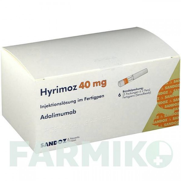 ХИРИМОЗ (HYRIMOZ) 40 мг/0,8 мл раствор 2x0,8 мл - Адалимумаб CC PHARMA